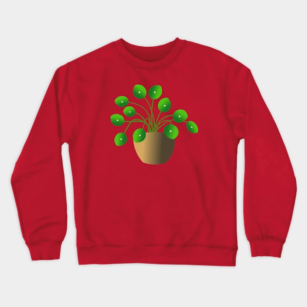 Chinese Money Plant Crewneck Sweatshirt by Janremi